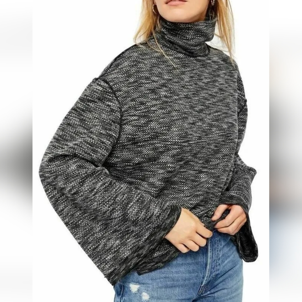 We The Free by Free People Womens OB1068106 Sunny Days Top Grey/Black XS